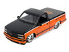 1993 Chevrolet 454 SS Pickup Truck Harley Davidson Black and Orange H D Custom Series 1/24 Diecast Model Car Maisto 32274OR