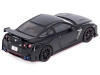 Nissan GT R R35 Nismo RHD Right Hand Drive Nismo Black with Carbon Hood and Top 1/64 Diecast Model Car Inno Models IN64-R35N-BLA