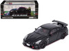Nissan GT R R35 Nismo RHD Right Hand Drive Nismo Black with Carbon Hood and Top 1/64 Diecast Model Car Inno Models IN64-R35N-BLA