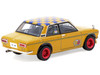 Datsun 510 OG Beer Yellow with Checkered Top Hobby64 Series 1/64 Diecast Model Car Tarmac Works T64-052-OG