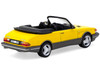 Saab 900 Turbo Convertible Yellow with Tarmac Cards Global64 Series 1/64 Diecast Model Tarmac Works T64G-067-YE