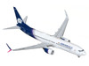 Boeing 737 800 Commercial Aircraft AeroMexico N957AM White with Dark Blue Tail Gemini 200 Series 1/200 Diecast Model Airplane GeminiJets G2AMX1387