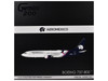 Boeing 737 800 Commercial Aircraft AeroMexico N957AM White with Dark Blue Tail Gemini 200 Series 1/200 Diecast Model Airplane GeminiJets G2AMX1387