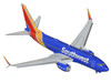 Boeing 737 700 Commercial Aircraft with Flaps Down Southwest Airlines N943WN Blue with Striped Tail Gemini 200 Series 1/200 Diecast Model Airplane GeminiJets G2SWA1350F