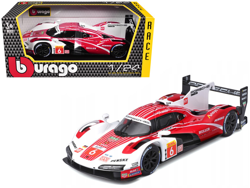 Porsche 963 #6 Kevin Estre Andre Lotterer Laurens Vanthoor Porsche Penske Motorsport Winner FIA World Endurance Championship 2024 1/24 Diecast Model Car Bburago 28042