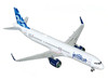 Airbus A321neo Commercial Aircraft JetBlue Airways N2180J White with Blue Tail 1/400 Diecast Model Airplane GeminiJets GJ2288