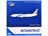 Boeing 737 800 Commercial Aircraft El Al Israel Airlines 4X EKK White with Blue Stripes 1/400 Diecast Model Airplane GeminiJets GJ2299