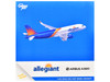 Airbus A320 Commercial Aircraft Allegiant Air N252NV Blue and White with Stripes 1/400 Diecast Model Airplane GeminiJets GJ2326