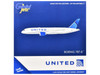 Boeing 787 8 Commercial Aircraft United Airlines N26902 White with Blue Tail 1/400 Diecast Model Airplane GeminiJets GJ2329