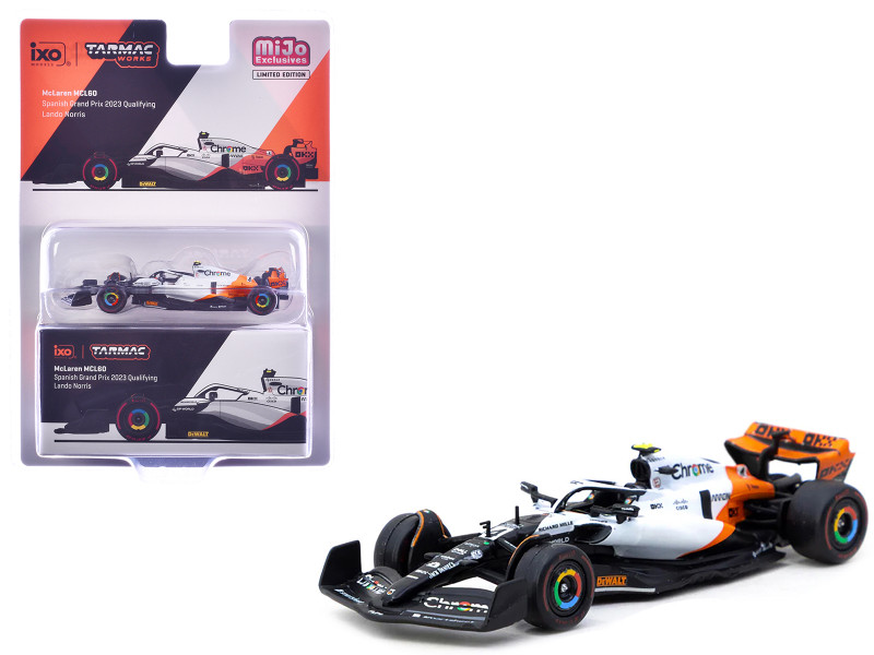McLaren MCL60 #4 Lando Norris 3rd Place Formula One F1 Spanish GP Qualifying 2023 Global64 Series 1/64 Diecast Model Tarmac Works T64G-F070-LN1