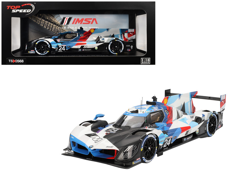 BMW M Hybrid V8 GTP #24 Philipp Eng Augusto Farfus Jesse Krohn Dries Vanthoor BMW M Team RLL 24 Hours of Daytona 2024 1/18 Model Car Top Speed TS0568
