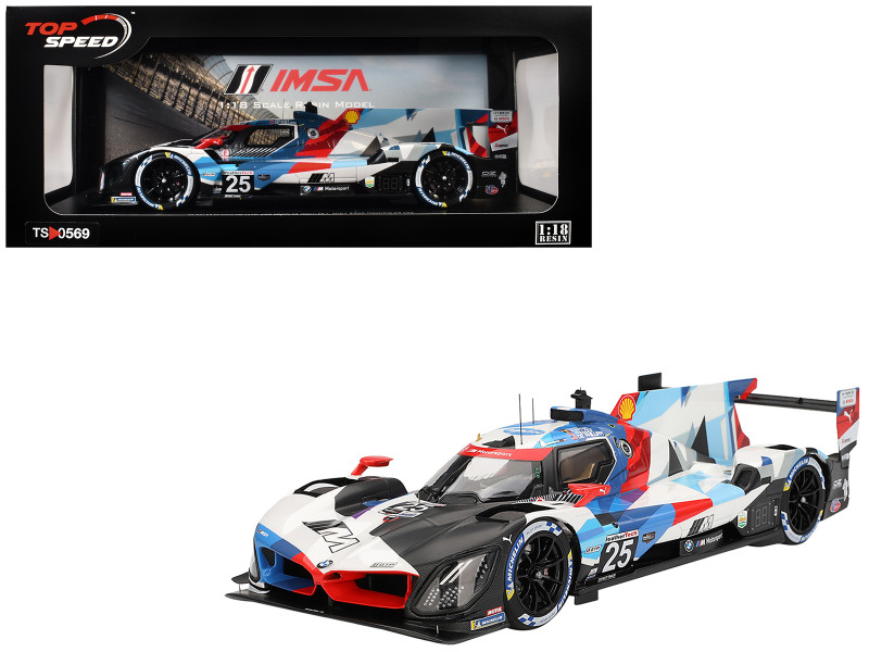 BMW M Hybrid V8 GTP #25 Connor De Phillippi Maxime Martin Rene Rast Nick Yelloly BMW M Team RLL 24 Hours of Daytona 2024 1/18 Model Car Top Speed TS0569