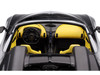Bugatti W16 Mistral Black with Yellow Interior 1/18 Model Car Top Speed TS0597
