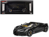 Bugatti W16 Mistral Black with Yellow Interior 1/18 Model Car Top Speed TS0597