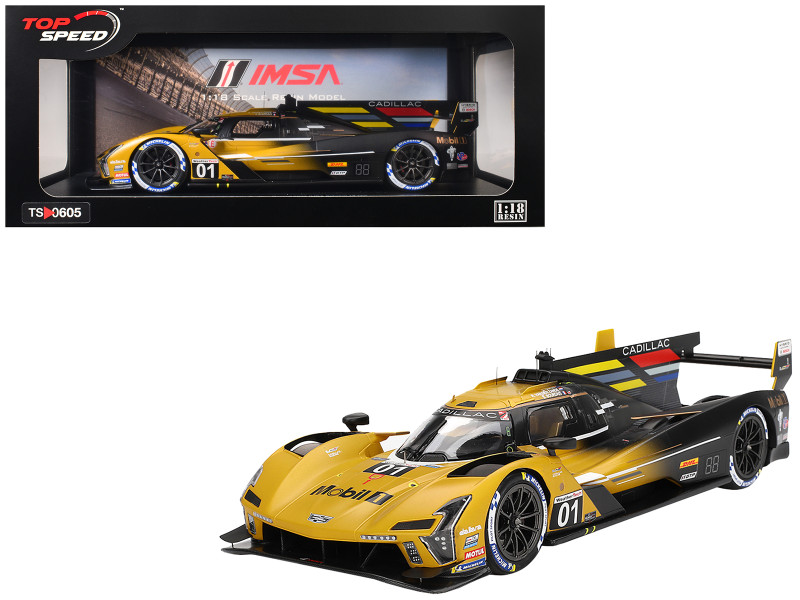Cadillac V Series R #01 Sebastien Bourdais Scott Dixon Renger van der Zande Cadillac Racing 2nd Place 12 Hours of Sebring 2024 1/18 Model Car Top Speed TS0605