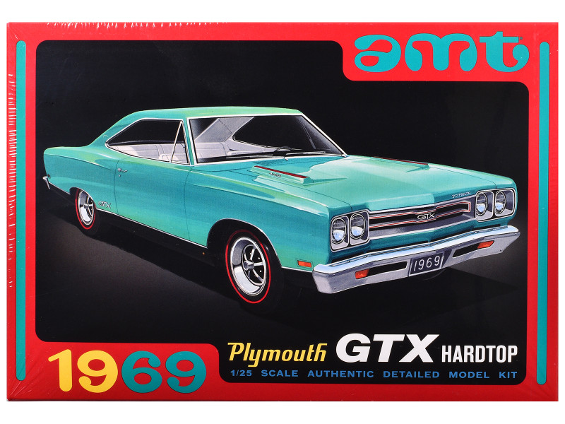 Skill 2 Model Kit 1969 Plymouth GTX Hardtop 1/25 Scale Model AMT AMT1483