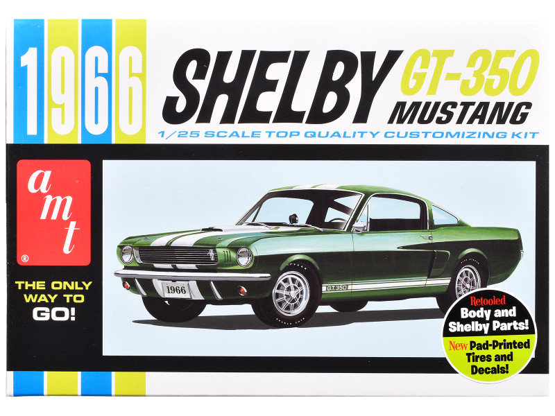 Skill 2 Model Kit 1966 Shelby Mustang GT-350 1/25 Scale Model AMT AMT1491