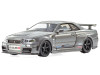 Nissan Skyline GT R Nismo BNR34 RHD Right Hand Drive Gray Metallic 1/64 Diecast Model Car Kyosho 07130LGR