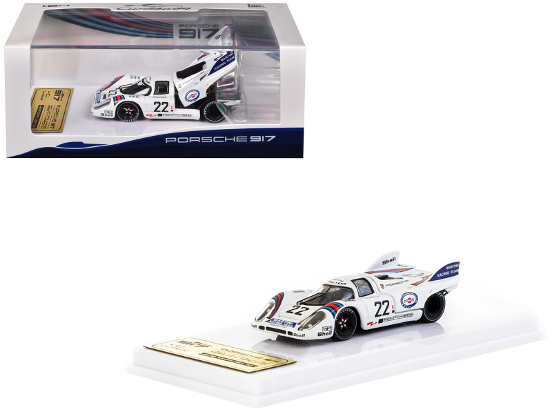 Porsche 917K #22 Gijs van Lennep Helmut Marko Martini Racing Winner 24 Hours of Le Mans 1971 Curitiba64 Series 1/64 Diecast Model Car Tarmac Works CWB64-002-LMW22