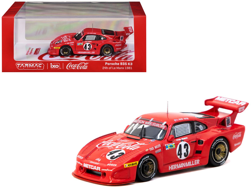 Porsche 935 K3 #43 Bob Akin Paul Miller Craig Siebert Bob Akin Motor Racing 24 Hours of Le Mans 1981 Hobby64 Series 1/64 Diecast Model Car Tarmac Works T64-079-81LM43