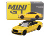 Bentley Flying Spur Monaco Yellow with Black Top Limited Edition 1/64 Diecast Model Car Mini GT MGT00955