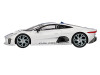 Jaguar C X75 Silver Metallic with Blue Stripes Limited Edition 1/64 Diecast Model Car Mini GT MGT00960
