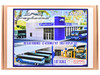 Greyhound Bus Station Diorama EZ Assembly Kit 1/87 (HO) Model Iconic Replicas 87-0599