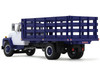 1970s International Loadstar Stake Truck White and Navy Blue 1/64 Diecast Model DCP/First Gear 60-2041