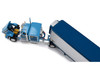 Kenworth W900A with 60 Flat Top Sleeper and 40 Vintage Refrigerated Trailer Crippled Cowboy Blue 1/64 Diecast Model DCP/First Gear 69-2045