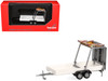 Road Maintenance Trailer White with Striped Top 1/87 (HO) Plastic Model Promotex 052368W