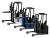 Forklifts with Trailer Bumper 3 Piece Set 1/87 (HO) Plastic Models Promotex 053860SET
