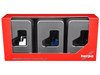 Forklifts with Trailer Bumper 3 Piece Set 1/87 (HO) Plastic Models Promotex 053860SET
