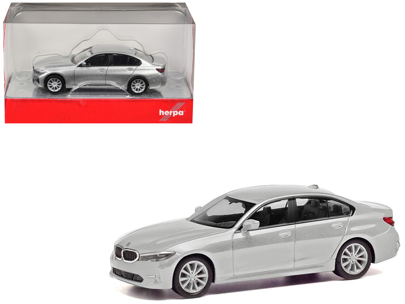 BMW 3 Series Silver Metallic 1/87 (HO) Plastic Model Car Promotex 430791S