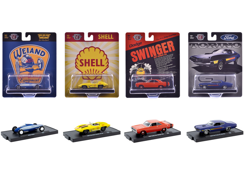 Auto Drivers Set of 4 pieces in Blister Packs Release 126 Limited Edition to 9600 pieces Worldwide 1/64 Diecast Model Cars M2 Machines 11228-126