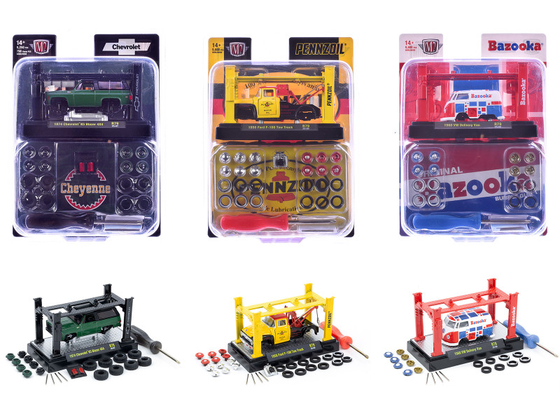 Model Kit 3 piece Car Set Release 79 Limited Edition to 9600 pieces Worldwide 1/64 Diecast Model Cars M2 Machines 37000-79