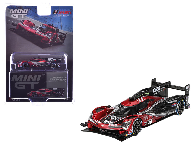 Acura ARX 06 GTP #40 Louis Deletraz Colton Herta Jordan Taylor Wayne Taylor Racing with Andretti Winner IMSA 12 Hours of Sebring 2024 Limited Edition 1/64 Diecast Model Car Mini GT MGT00837