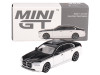BMW i7 xDrive60 Dravit Alpine White and Black Sapphire Limited Edition 1/64 Diecast Model Car Mini GT MGT00959