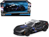 2015 Chevrolet Corvette Z06 Police Black with Blue Stripes and White Top Maisto Design Authority Series 1/24 Diecast Model Car Maisto 32516CHP