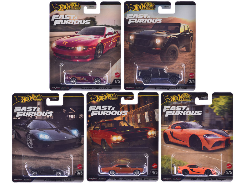 Fast & Furious 2025 5 piece Set L Model Cars Hot Wheels HNW46-956L