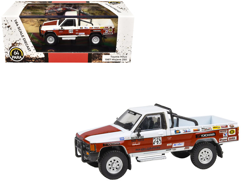 Toyota Hilux Pickup Truck #748 Malcolm Vinje Mark Hansen Mojave 250 1987 1/64 Diecast Model Car Paragon Models PA-55527