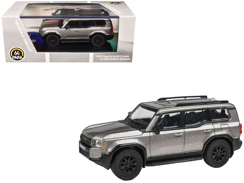 2024 Toyota Land Cruiser 250 Prado Meteor Shower Silver Metallic 1/64 Diecast Model Car Paragon Models PA-55746