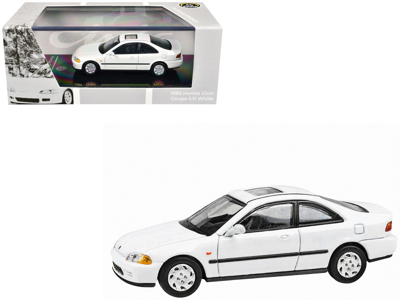 1995 Honda Civic Coupe EJ1 White with Sunroof 1/64 Diecast Model Car Paragon Models PA-55765