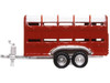 Livestock Trailer Red 1/148 (N) Scale Diecast Model Car Oxford Diecast NFARM004