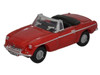 MG MGB Roadster RHD Right Hand Drive Tartan Red 1/148 (N) Scale Diecast Model Car Oxford Diecast NMGB001