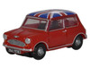 Austin Mini RHD Right Hand Drive Tartan Red with Union Jack Top 1/148 (N) Scale Diecast Model Car Oxford Diecast NMN001