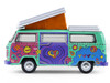 1973 Volkswagen Type 2 Westfalia Campmobile Music Festival Van Green with White Top and Graphics Club Vee Dub Series 21 1/64 Diecast Model Car Greenlight 36120C
