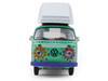 1973 Volkswagen Type 2 Westfalia Campmobile Music Festival Van Green with White Top and Graphics Club Vee Dub Series 21 1/64 Diecast Model Car Greenlight 36120C