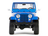 1978 Jeep CJ 7 Renegade Captain Blue Metallic with White Top Artisan Collection Series 1/18 Diecast Model Car Greenlight 19139