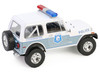 1982 Jeep CJ 7 Clearwater Florida Police Department White and Light Blue Artisan Collection Series 1/18 Diecast Model Car Greenlight 19140