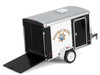 2023 Chevrolet Silverado Pickup Truck California Highway Patrol Black and White with Small Cargo Trailer Hot Pursuit Hitch & Tow Series 1 1/64 Diecast Model Cars Greenlight 32315C